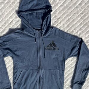 Adidas Navy Full-Zip Hoodie size S